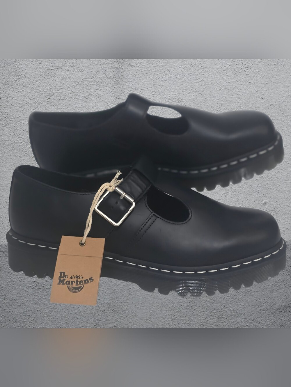 Dr. Martens Polley Bex Black Mary Jane Platform Loafers Size 13W 12M Unisex NWT